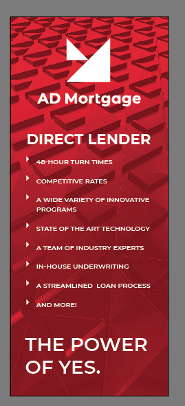 Roll-up banner "Direct lender" 33*80"